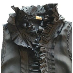 J. Crew Tops - J crew silk pleated ruffle blouse 😍 J. Crew Tops - J crew silk pleated ruffle blouse 😍